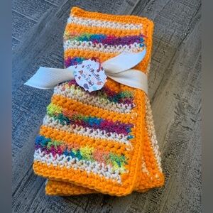 Handmade Crochet Pot Holders 9.5”x9.5”, handcrafted.